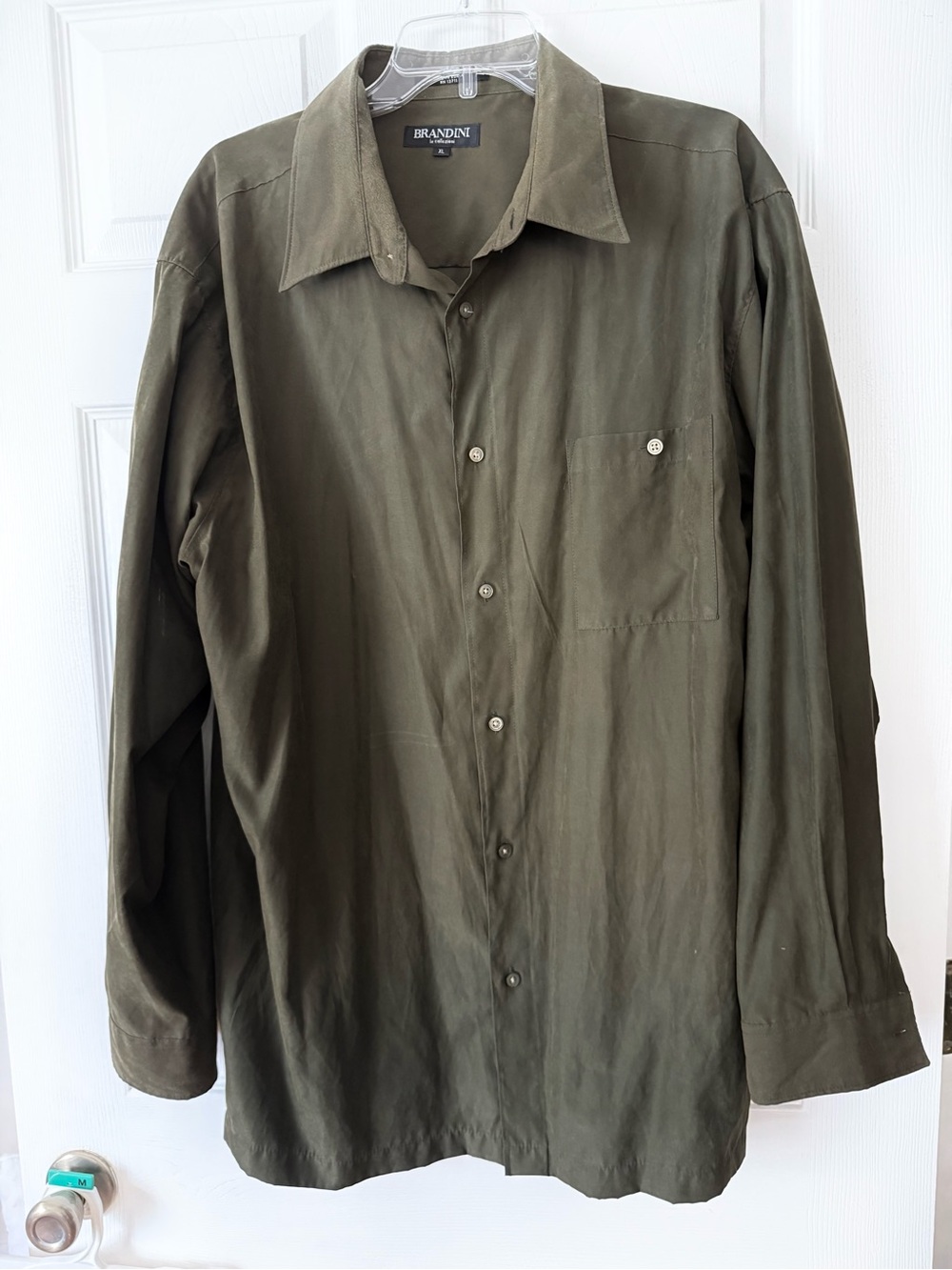 Brandini Olive/Brown Button-Up Shirt